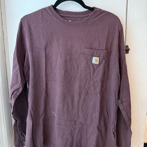 Carhartt Women’s Purple Relaxed Fit Midweight Long Sleeve Pocket T-Shirt